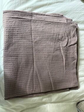 Threshold Waffle Weave Shower Curtain in Ash Rose